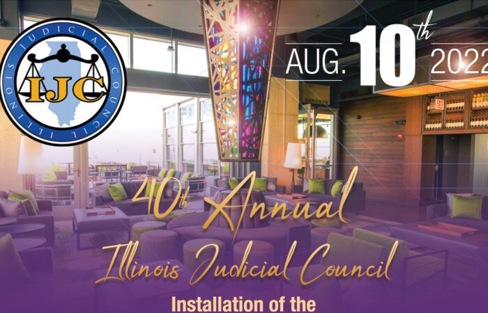 Banner for the 20th Annual Illinois Medical Council Installation of the Board event.
