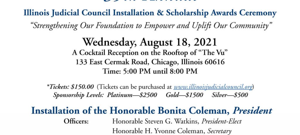 Invitation for a council installation and scholarship awards event on August 18, 2021.