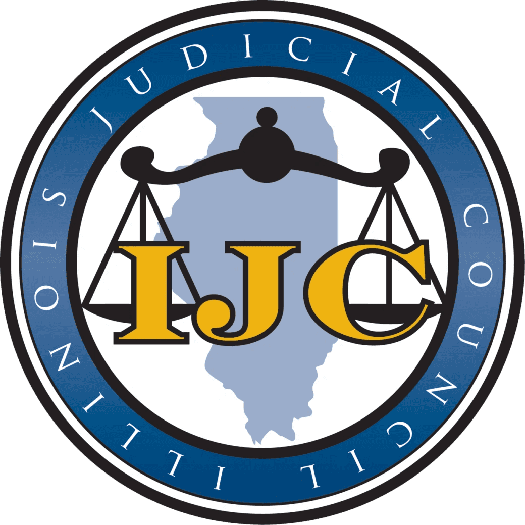 Logo of the Illinois Judicial Council with scales of justice.