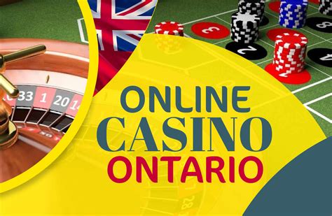 Online casino promotion with Ontario theme and gambling elements.