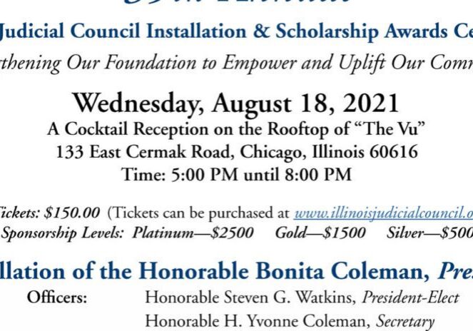 Invitation for a council installation and scholarship awards event on August 18, 2021.