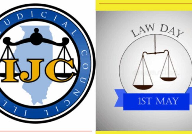 Logos of judicial and law enforcement organizations with symbolic scales and letters.